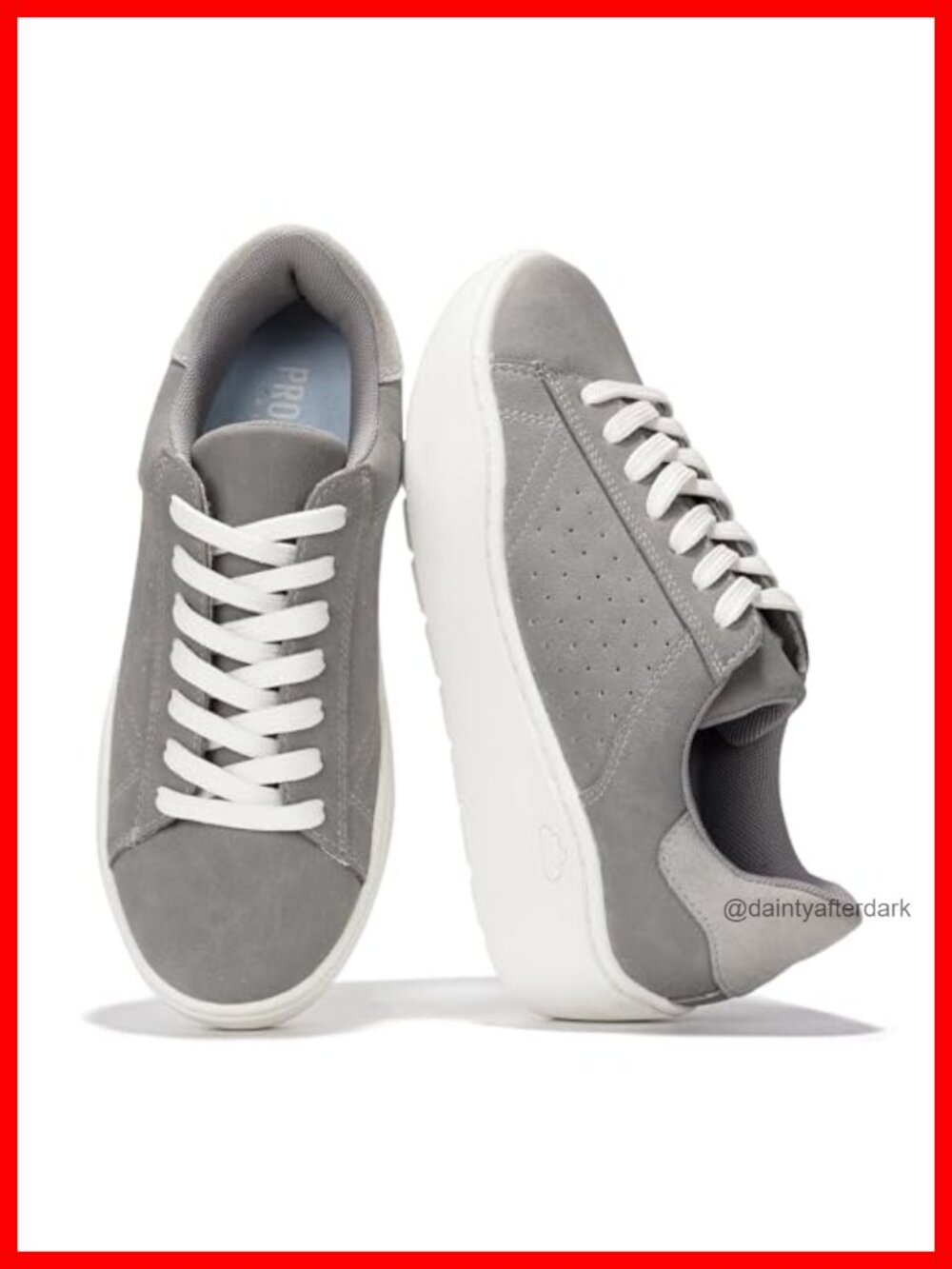 Women's Platform Sneakers - Memory Foam Insole, Wedge Heel, Non-Slip, 1.9" Sole - Picture 1 of 5